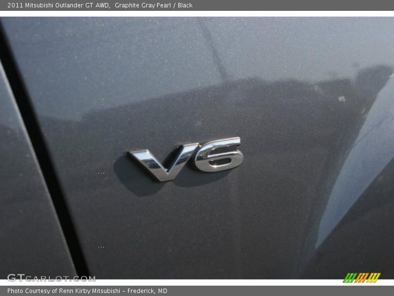 Graphite Gray Pearl / Black 2011 Mitsubishi Outlander GT AWD