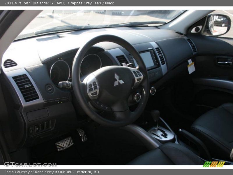 Graphite Gray Pearl / Black 2011 Mitsubishi Outlander GT AWD