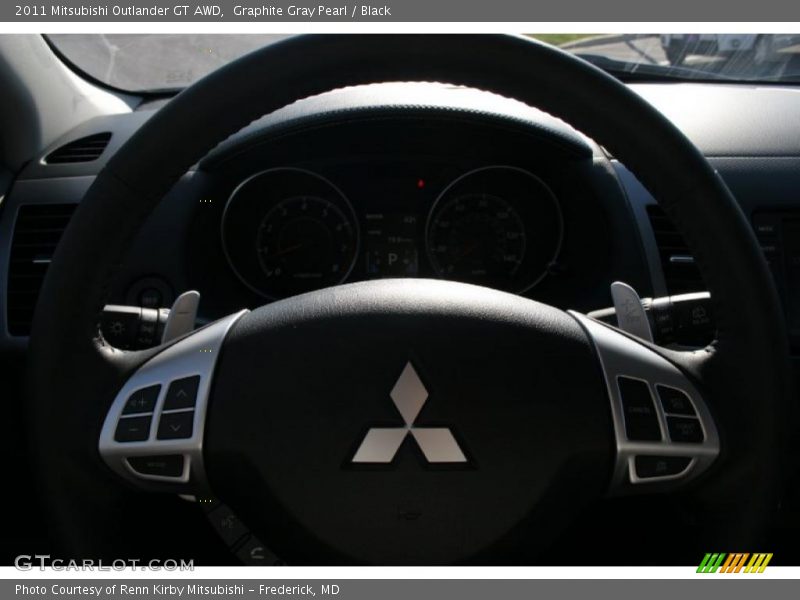 Graphite Gray Pearl / Black 2011 Mitsubishi Outlander GT AWD