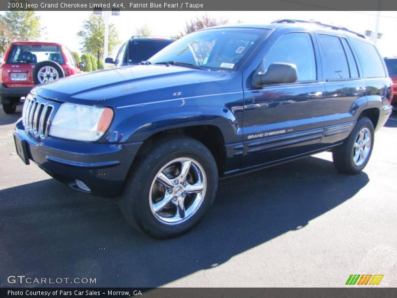 Patriot Blue Pearl / Taupe 2001 Jeep Grand Cherokee Limited 4x4