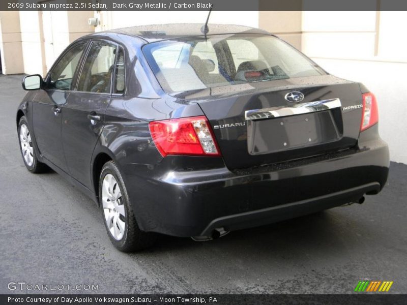 Dark Gray Metallic / Carbon Black 2009 Subaru Impreza 2.5i Sedan
