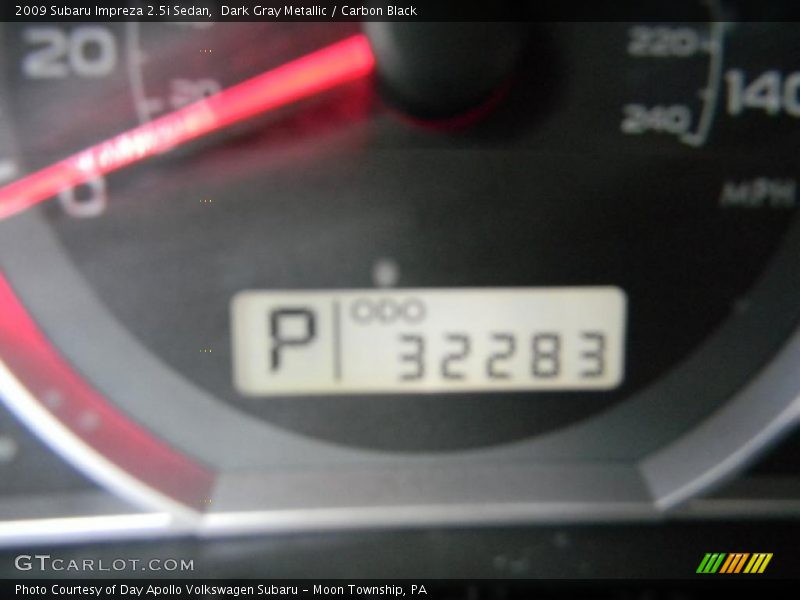 Dark Gray Metallic / Carbon Black 2009 Subaru Impreza 2.5i Sedan