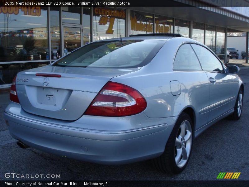 Brilliant Silver Metallic / Stone 2005 Mercedes-Benz CLK 320 Coupe
