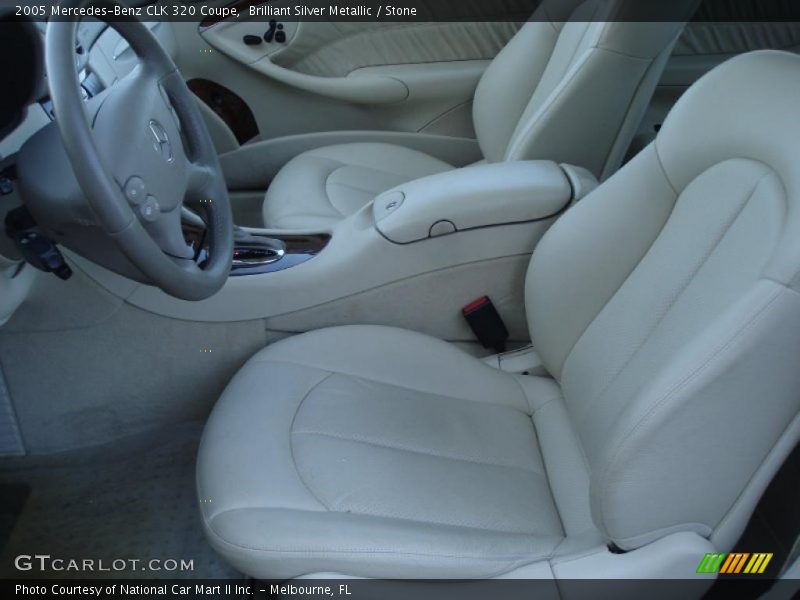 Brilliant Silver Metallic / Stone 2005 Mercedes-Benz CLK 320 Coupe