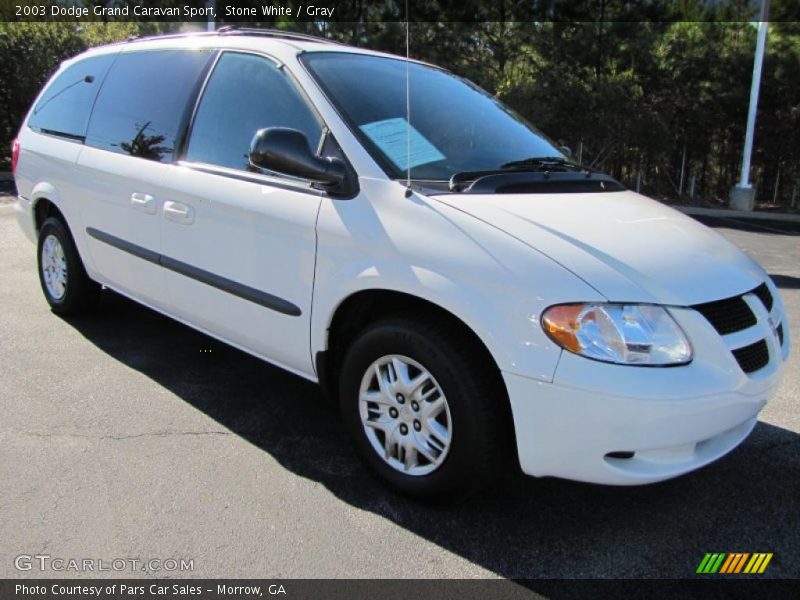 Stone White / Gray 2003 Dodge Grand Caravan Sport