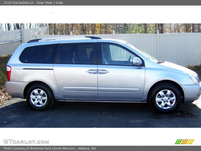 Clear Silver / Gray 2010 Kia Sedona LX
