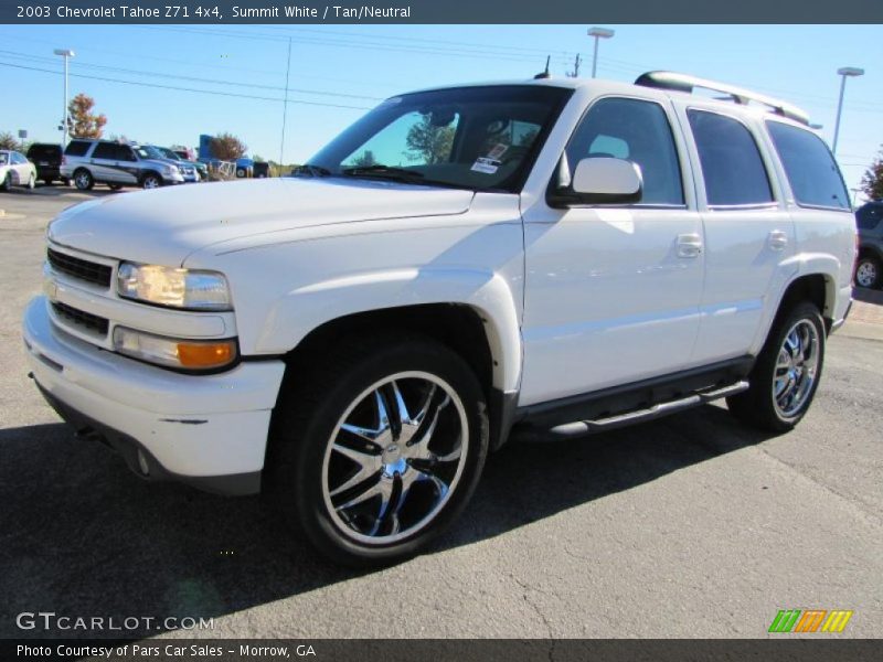 Summit White / Tan/Neutral 2003 Chevrolet Tahoe Z71 4x4