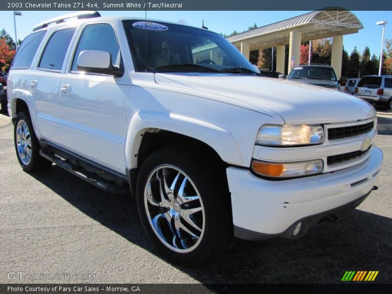 Summit White / Tan/Neutral 2003 Chevrolet Tahoe Z71 4x4