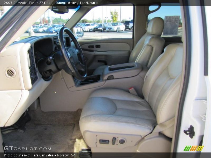 Summit White / Tan/Neutral 2003 Chevrolet Tahoe Z71 4x4