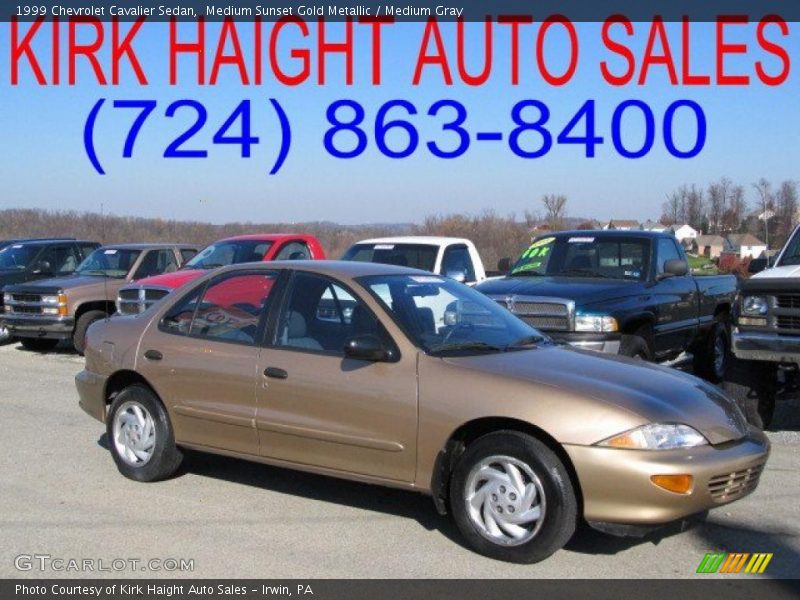 Medium Sunset Gold Metallic / Medium Gray 1999 Chevrolet Cavalier Sedan