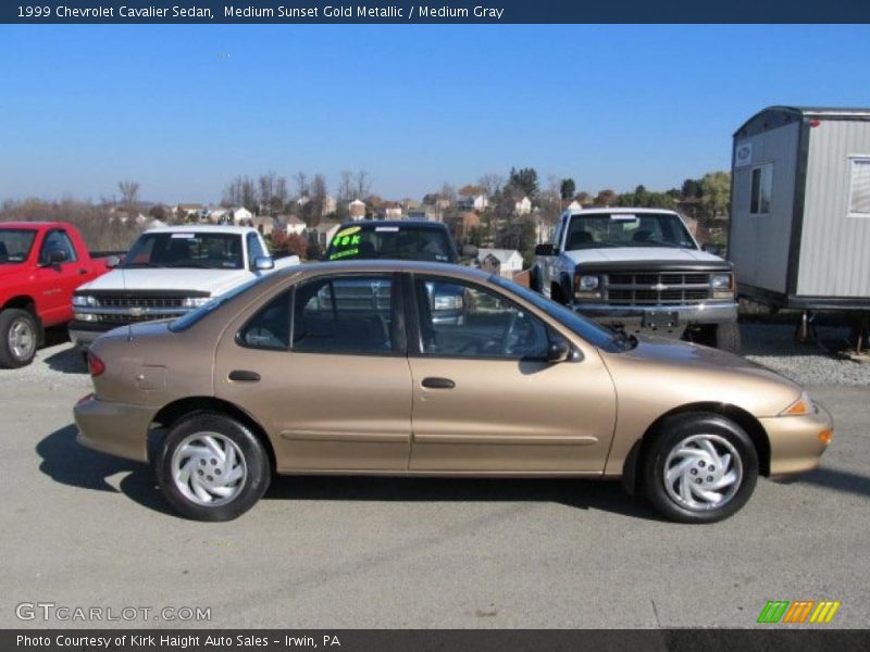 Medium Sunset Gold Metallic / Medium Gray 1999 Chevrolet Cavalier Sedan