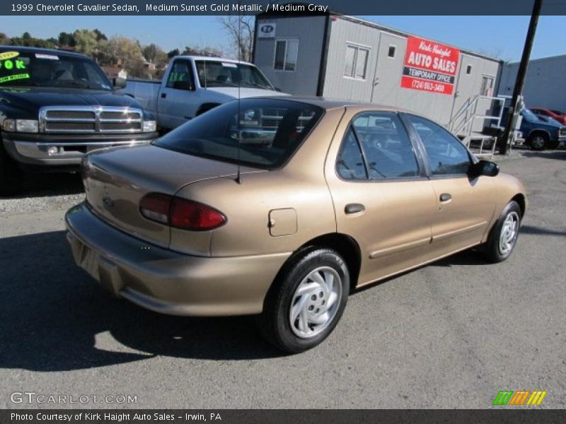 Medium Sunset Gold Metallic / Medium Gray 1999 Chevrolet Cavalier Sedan