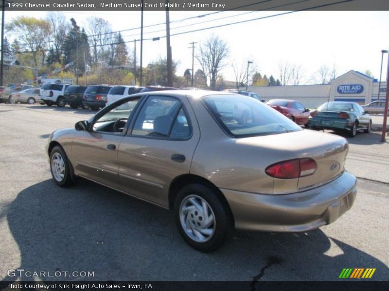 Medium Sunset Gold Metallic / Medium Gray 1999 Chevrolet Cavalier Sedan