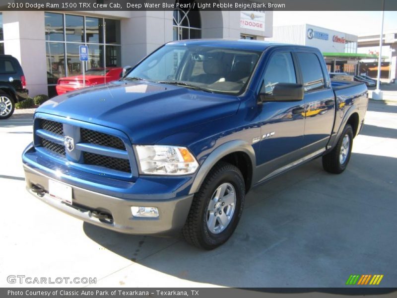Deep Water Blue Pearl / Light Pebble Beige/Bark Brown 2010 Dodge Ram 1500 TRX Crew Cab