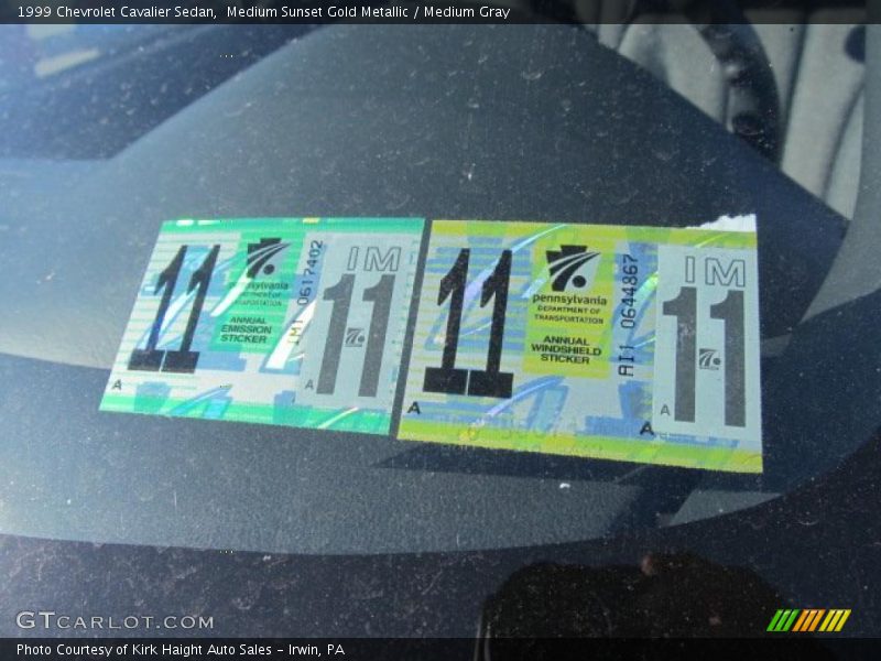 Medium Sunset Gold Metallic / Medium Gray 1999 Chevrolet Cavalier Sedan