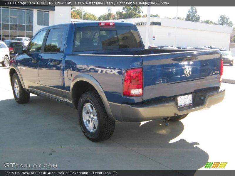 Deep Water Blue Pearl / Light Pebble Beige/Bark Brown 2010 Dodge Ram 1500 TRX Crew Cab