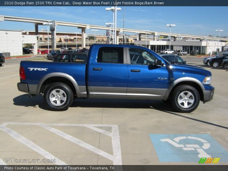 Deep Water Blue Pearl / Light Pebble Beige/Bark Brown 2010 Dodge Ram 1500 TRX Crew Cab