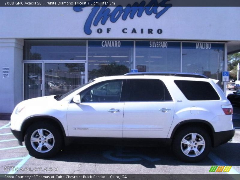 White Diamond Tricoat / Light Titanium 2008 GMC Acadia SLT