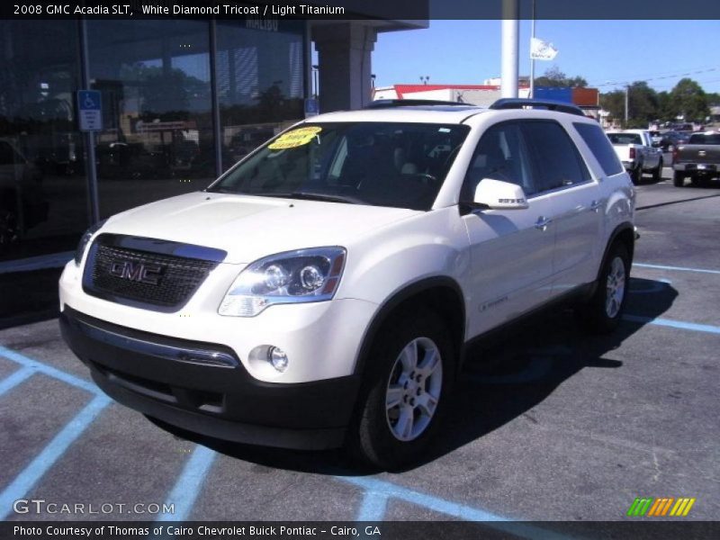 White Diamond Tricoat / Light Titanium 2008 GMC Acadia SLT
