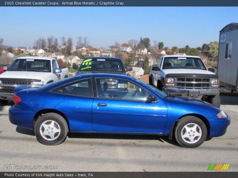 Arrival Blue Metallic / Graphite Gray 2003 Chevrolet Cavalier Coupe