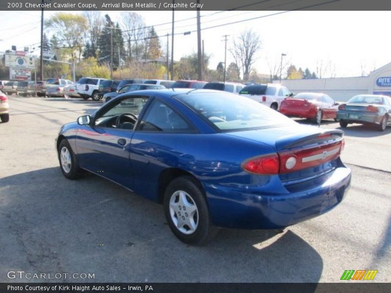 Arrival Blue Metallic / Graphite Gray 2003 Chevrolet Cavalier Coupe