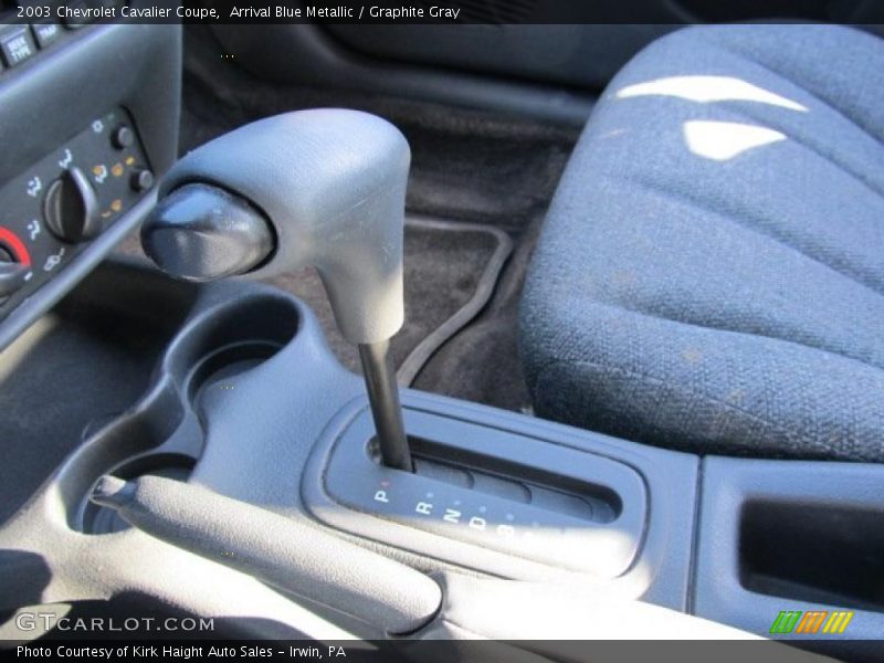 Arrival Blue Metallic / Graphite Gray 2003 Chevrolet Cavalier Coupe