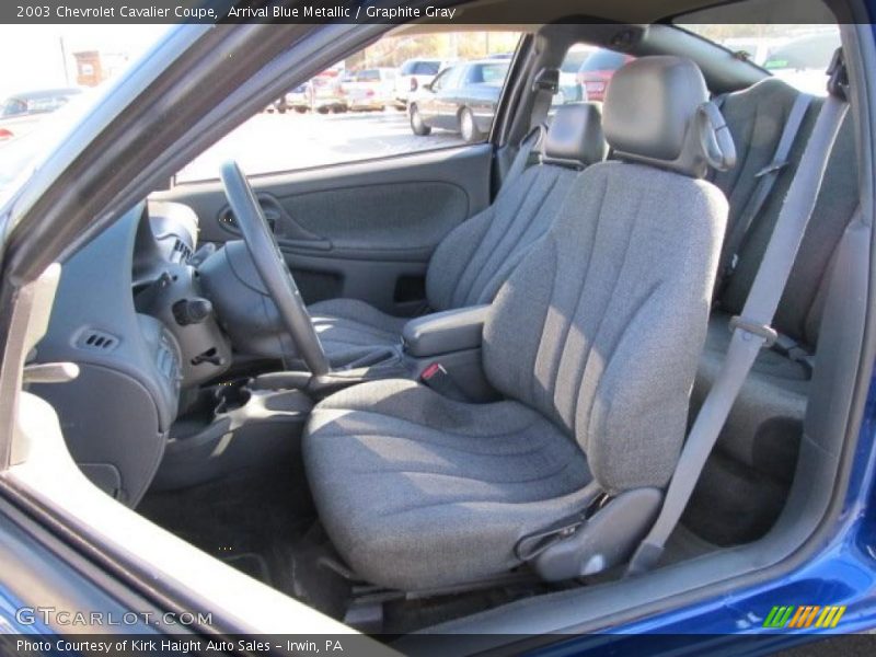 Arrival Blue Metallic / Graphite Gray 2003 Chevrolet Cavalier Coupe