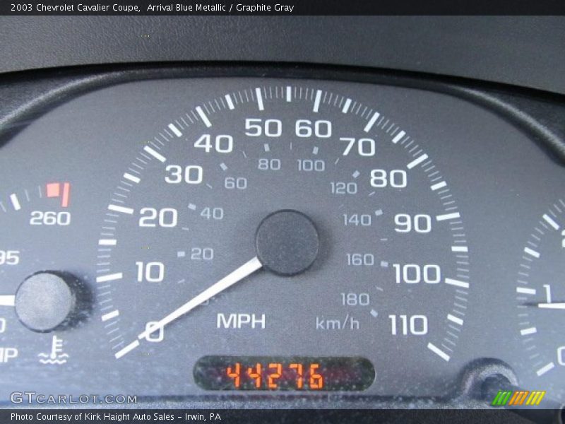 Arrival Blue Metallic / Graphite Gray 2003 Chevrolet Cavalier Coupe