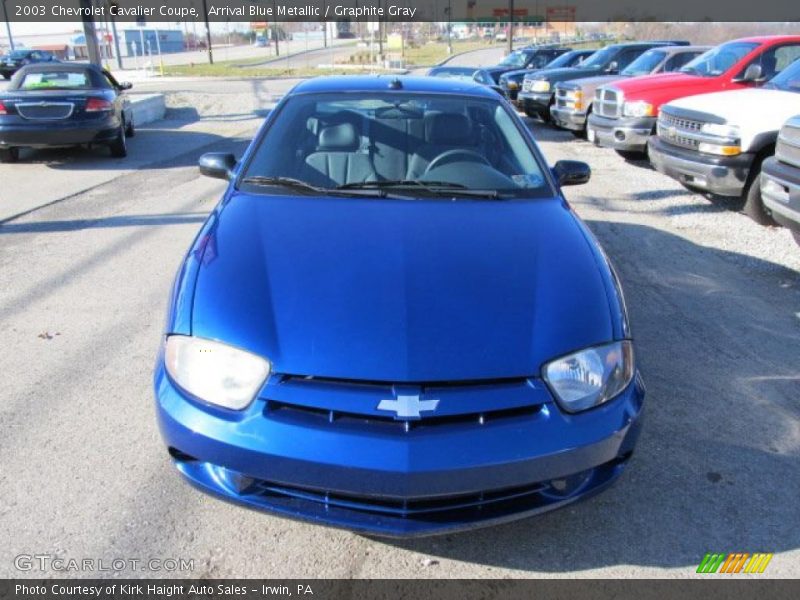 Arrival Blue Metallic / Graphite Gray 2003 Chevrolet Cavalier Coupe
