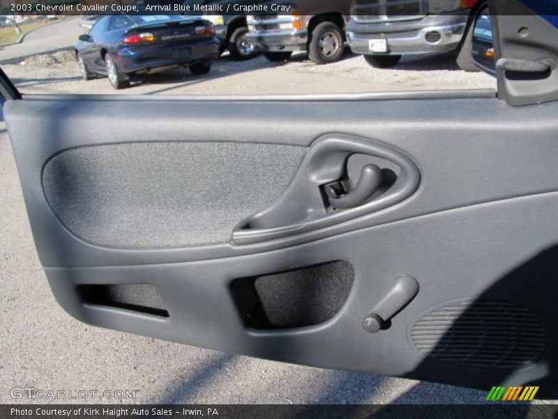Arrival Blue Metallic / Graphite Gray 2003 Chevrolet Cavalier Coupe