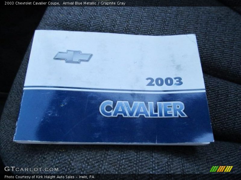 Arrival Blue Metallic / Graphite Gray 2003 Chevrolet Cavalier Coupe