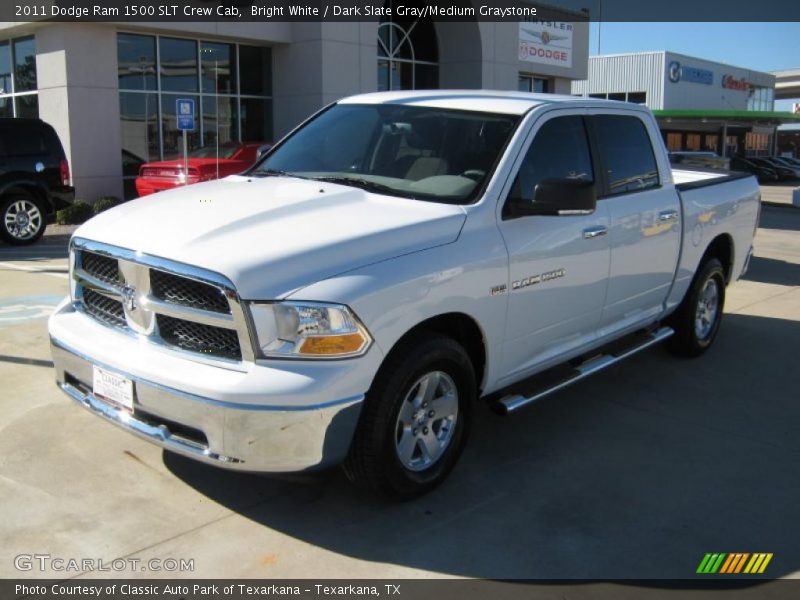 Bright White / Dark Slate Gray/Medium Graystone 2011 Dodge Ram 1500 SLT Crew Cab