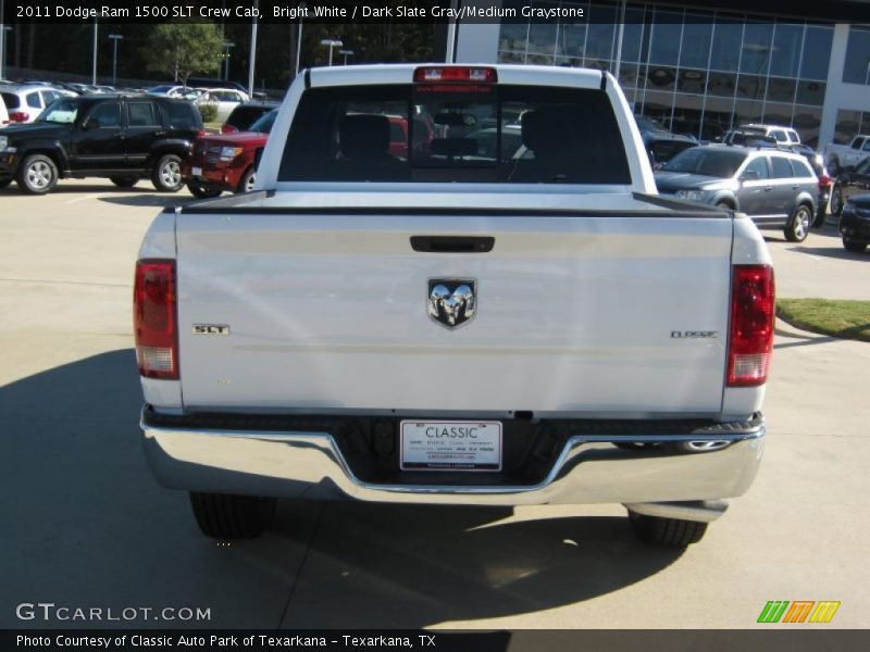 Bright White / Dark Slate Gray/Medium Graystone 2011 Dodge Ram 1500 SLT Crew Cab