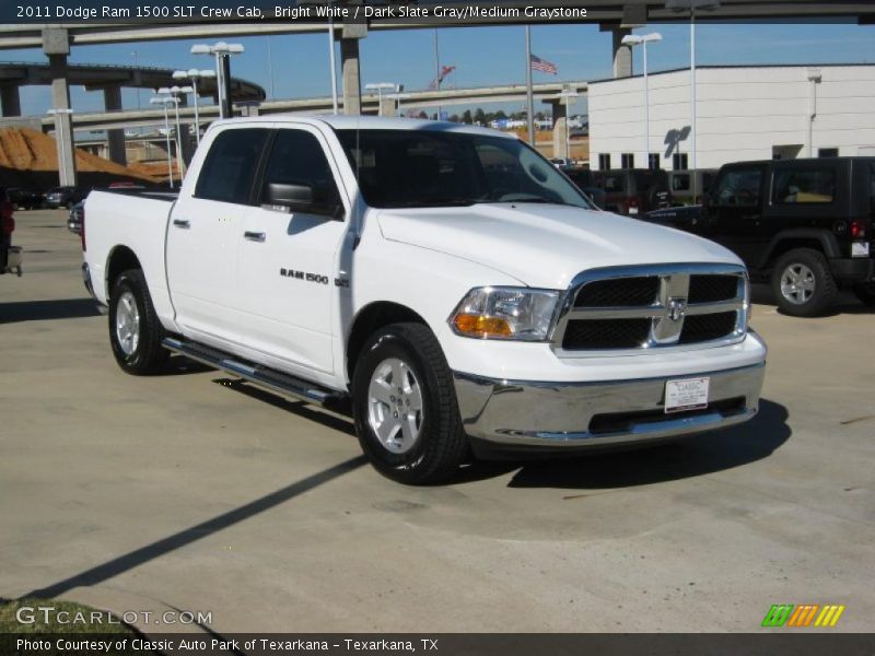 Bright White / Dark Slate Gray/Medium Graystone 2011 Dodge Ram 1500 SLT Crew Cab