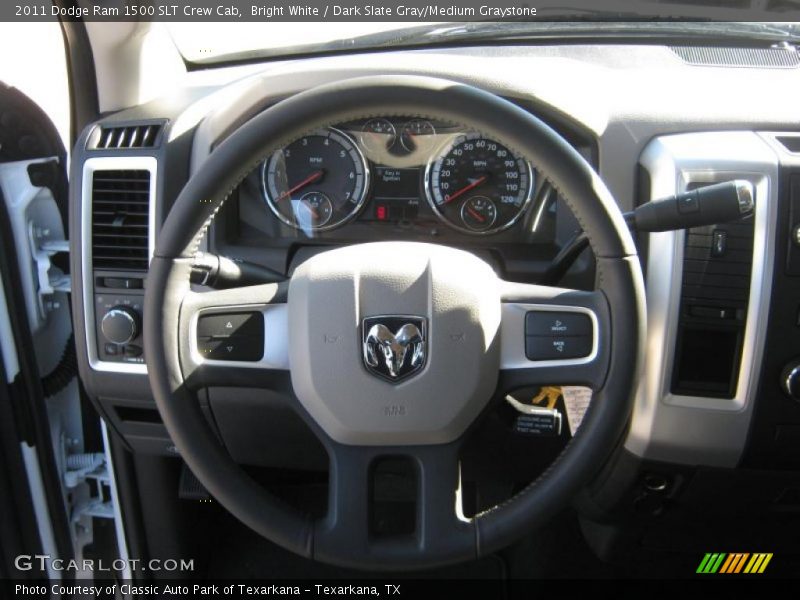Bright White / Dark Slate Gray/Medium Graystone 2011 Dodge Ram 1500 SLT Crew Cab