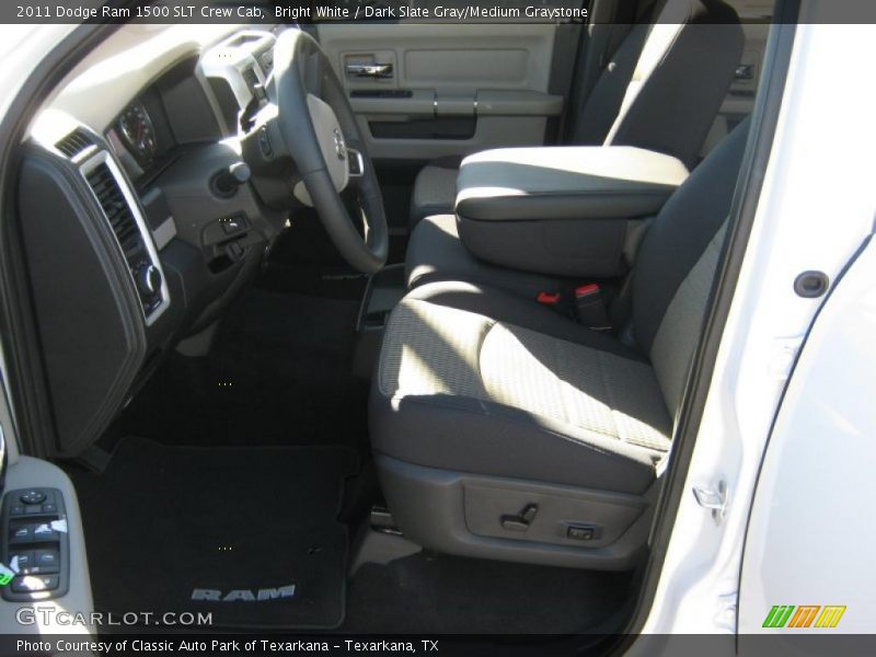 Bright White / Dark Slate Gray/Medium Graystone 2011 Dodge Ram 1500 SLT Crew Cab