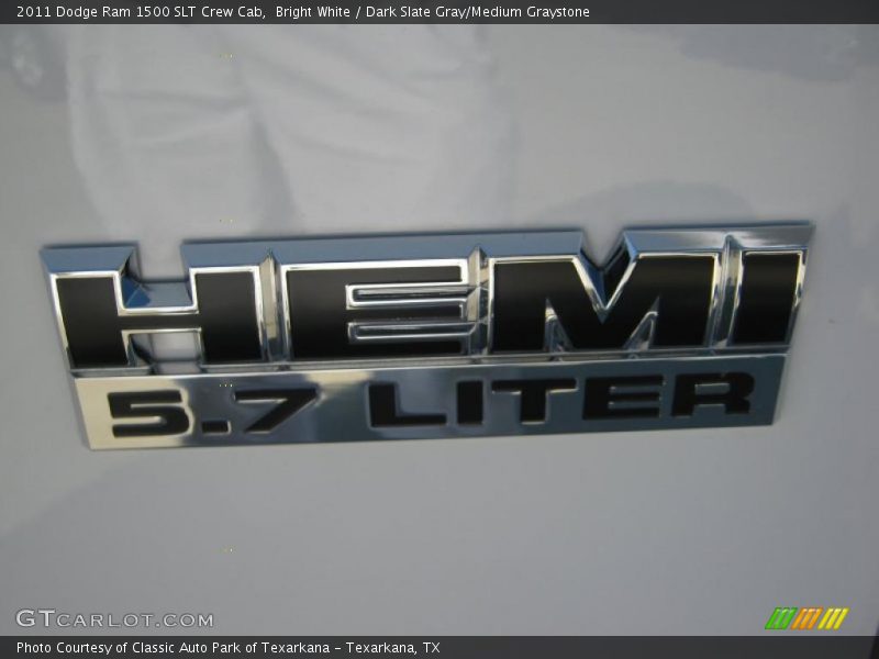 Bright White / Dark Slate Gray/Medium Graystone 2011 Dodge Ram 1500 SLT Crew Cab