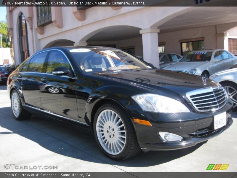 Obsidian Black Metallic / Cashmere/Savanna 2007 Mercedes-Benz S 550 Sedan