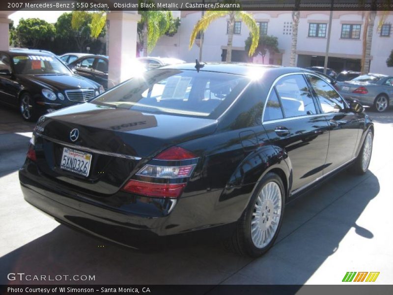 Obsidian Black Metallic / Cashmere/Savanna 2007 Mercedes-Benz S 550 Sedan