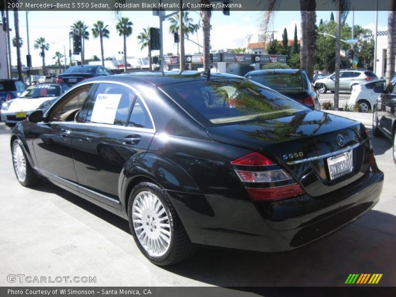 Obsidian Black Metallic / Cashmere/Savanna 2007 Mercedes-Benz S 550 Sedan