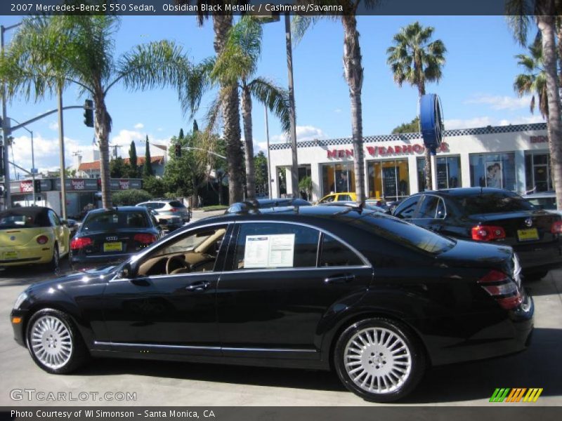 Obsidian Black Metallic / Cashmere/Savanna 2007 Mercedes-Benz S 550 Sedan