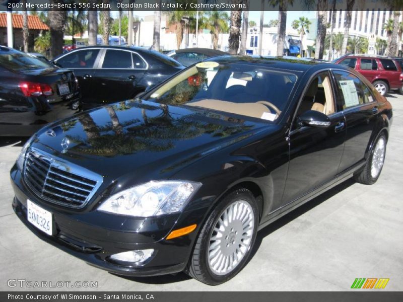 Obsidian Black Metallic / Cashmere/Savanna 2007 Mercedes-Benz S 550 Sedan