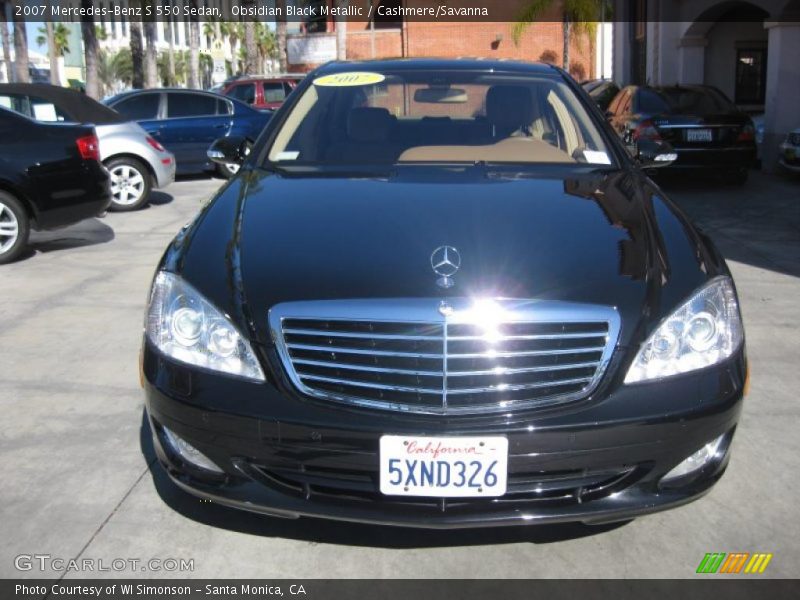 Obsidian Black Metallic / Cashmere/Savanna 2007 Mercedes-Benz S 550 Sedan