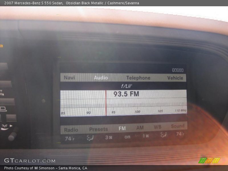 Obsidian Black Metallic / Cashmere/Savanna 2007 Mercedes-Benz S 550 Sedan