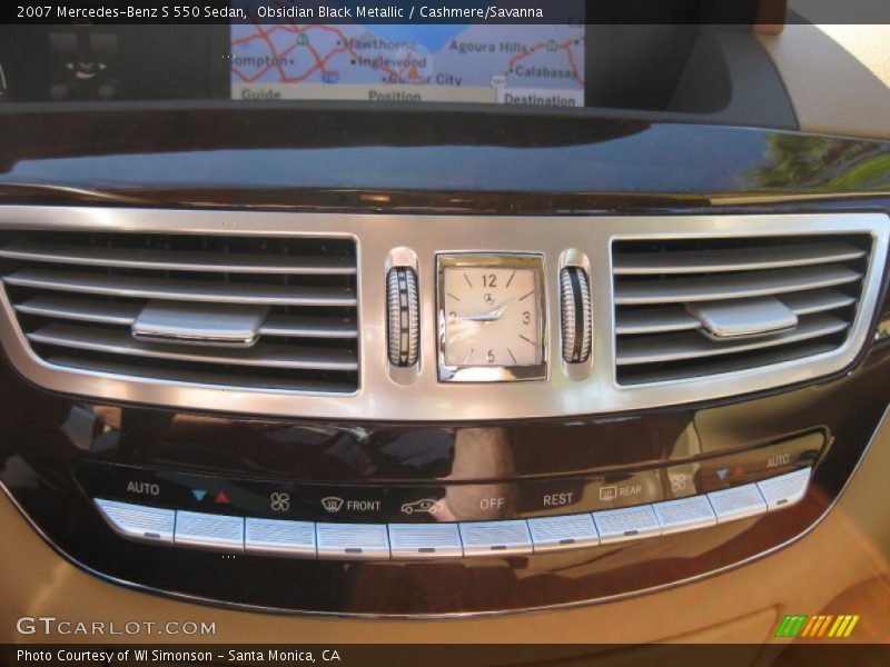 Obsidian Black Metallic / Cashmere/Savanna 2007 Mercedes-Benz S 550 Sedan