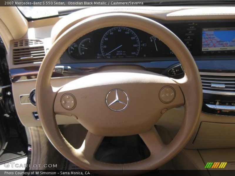 Obsidian Black Metallic / Cashmere/Savanna 2007 Mercedes-Benz S 550 Sedan