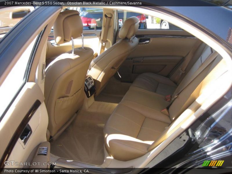 Obsidian Black Metallic / Cashmere/Savanna 2007 Mercedes-Benz S 550 Sedan