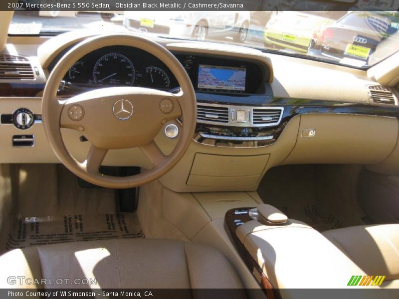 Obsidian Black Metallic / Cashmere/Savanna 2007 Mercedes-Benz S 550 Sedan
