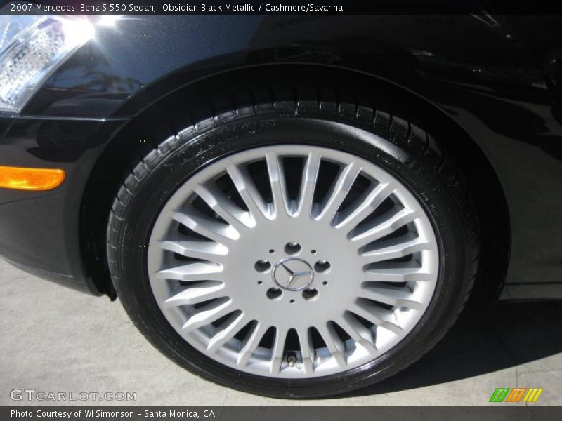 Obsidian Black Metallic / Cashmere/Savanna 2007 Mercedes-Benz S 550 Sedan