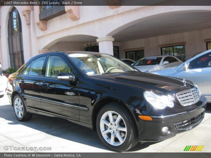 Black / Stone 2007 Mercedes-Benz C 280 Luxury
